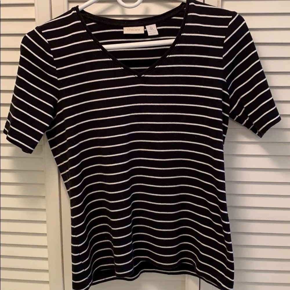 Chico’s striped v-neck shirt